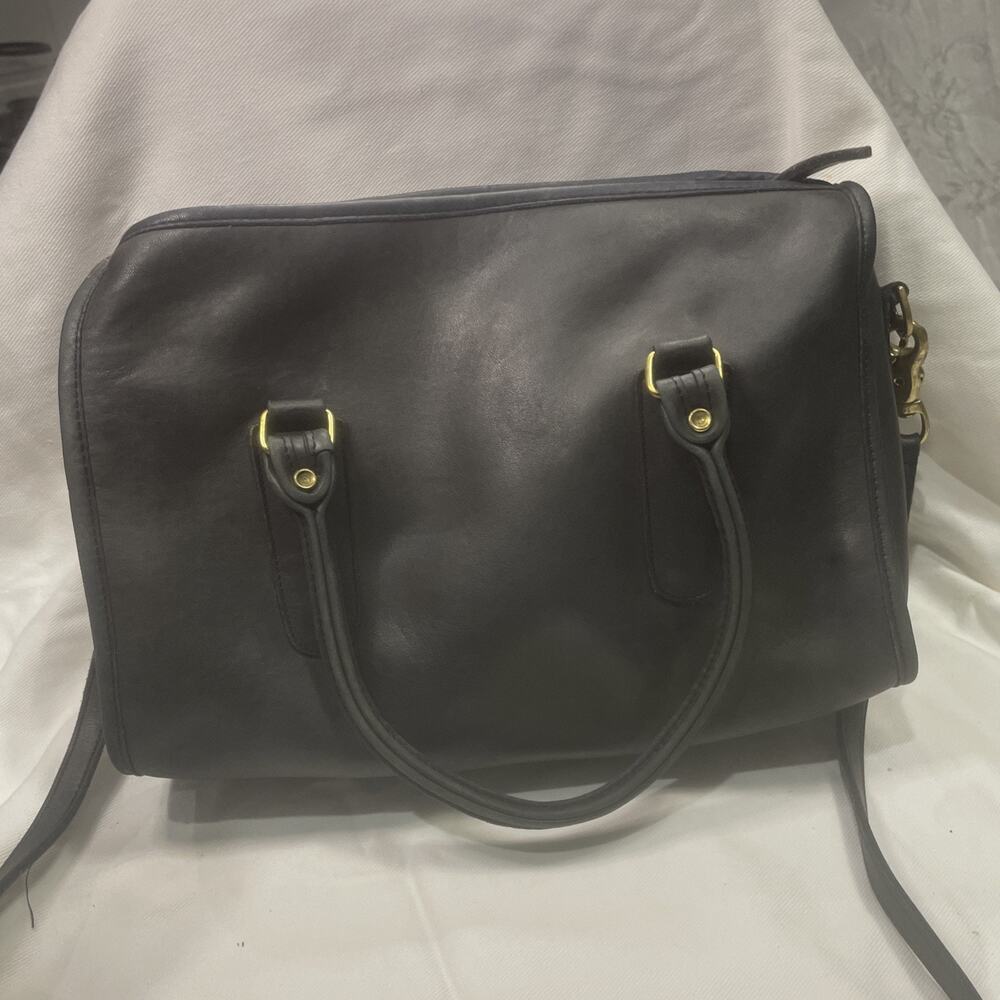 Vintage Coach Black Leather Satchel Doctor Bag 978-8834. Made in New York
